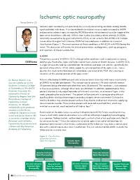 Ischemic Optic Neuropathy Raman Bahkhri, OD Ischemic Optic Neuropathy Can Potentially Be a Visually Devastating Condition Among Middle- Aged and Older Individuals