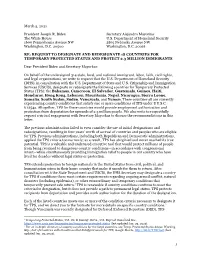 Request to Designate and Redesignate 18 Countries for Temporary Protected Status and Protect 2.3 Million Immigrants