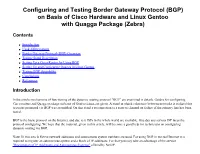Configuring and Testing Border Gateway Protocol (BGP) on Basis of Cisco Hardware and Linux Gentoo with Quagga Package (Zebra)