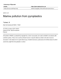 Marine Pollution from Pyroplastics