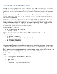 Weather Forecasts on Forest Service Radios