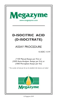 D-Isocitric Acid (D-Isocitrate)