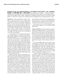 Effects of Planetesimals' Random Velocity on Tempo