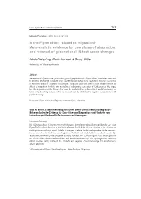 Is the Flynn Effect Related to Migration? Meta-Analytic Evidence