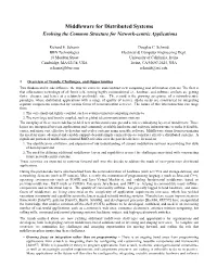 Middleware for Distributed Systems Evolving the Common Structure for Network-Centric Applications