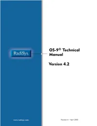 OS-9 Technical Manual 4 Contents
