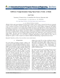 Software Comprehension Using Open Source Tools: a Study