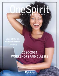 2020-2021 Workshops and Classes