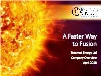 A Faster Way to Fusion