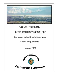 Carbon Monoxide State Implementation Plan