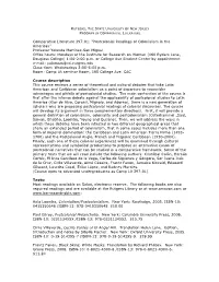 CL Postcolonial Readings 397 Fall 2011