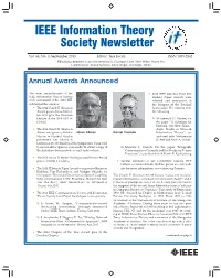 IEEE Information Theory Society Newsletter