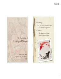 Learning and Memory