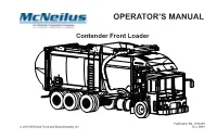 Mcneilus Front-Loader Manual