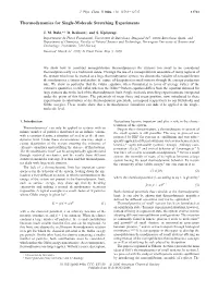 Thermodynamics for Single-Molecule Stretching Experiments