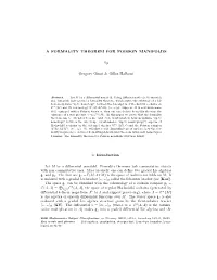 A FORMALITY THEOREM for POISSON MANIFOLDS by Gregory