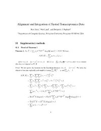 Alignment and Integration of Spatial Transcriptomics Data