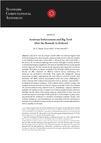 Antitrust Enforcement and Big Tech: After the Remedy Is Ordered
