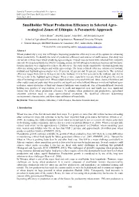 Ecological Zones of Ethiopia: a Parametric Approach