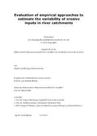 Evaluation of Empirical Approaches to Estimate the Variability of Erosive Inputs in River Catchments