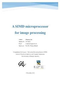 A SIMD Microprocessor for Image Processing