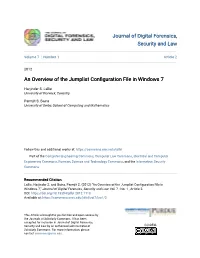 An Overview of the Jumplist Configuration File in Windows 7