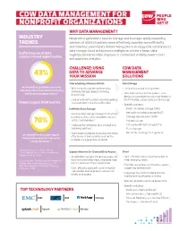 Cdw Data Management for Nonprofit Organizations