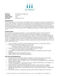Fund Development Intern