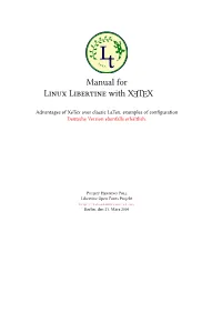 Libertine's Xetex-Documentation