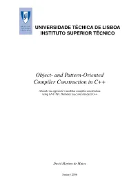 And Pattern-Oriented Compiler Construction in C++