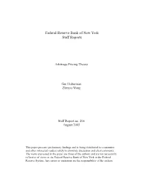 Arbitrage Pricing Theory