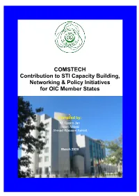 COMSTECH Contribution to STI Capacity Building, Networking & Policy Initiatives for OIC Member States