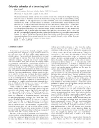 Grip-Slip Behavior of a Bouncing Ball