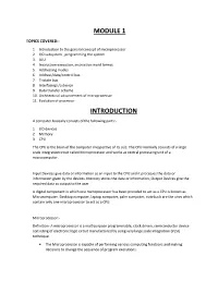 Module 1 Introduction