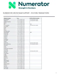 NUMERATOR LINK RETAILER SUPPORT – IN-STORE TRANSACTIONS Confidential: Numerator December 2020