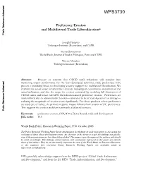 Preference Erosion and Multilateral Trade Liberalization*
