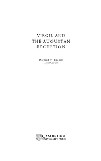 Virgil and the Augustan Reception