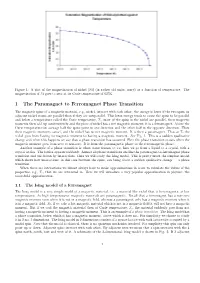 1 the Paramagnet to Ferromagnet Phase Transition