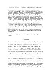 Aristotle's Assertoric Syllogistic and Modern Relevance Logic*