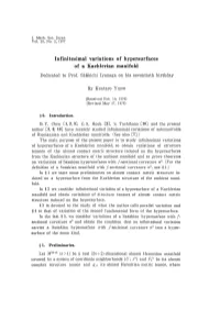 Infinitesimal Variations of Hypersurfaces of a Kaehlerian Manifold