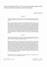 Notes on the Flora of Iran: 4