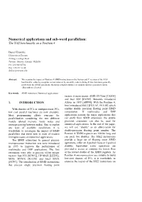 Numerical Applications and Sub-Word Parallelism: the NAS Benchmarks on a Pentium 4