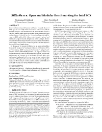 Sgxometer: Open and Modular Benchmarking for Intel SGX