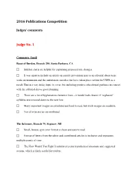 2016 Publications Competition Judge No. 1