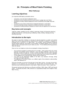 24. Principles of Wool Fabric Finishing