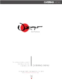 Catering Menu Catering Menu