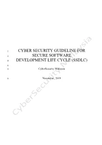 Cyber Security Guideline for Secure Software