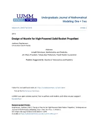 Design of Nozzle for High-Powered Solid Rocket Propellant