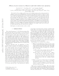 Effects of Scalar Mesons in a Skyrme Model with Hidden Local Symmetry