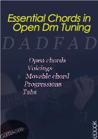 Essential Chords in Open Dm Tuning